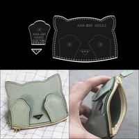 9x11cm diy handmade acrylic template for cartoon leather bag handmade leather craft bag pattern diy cat small bag stencil