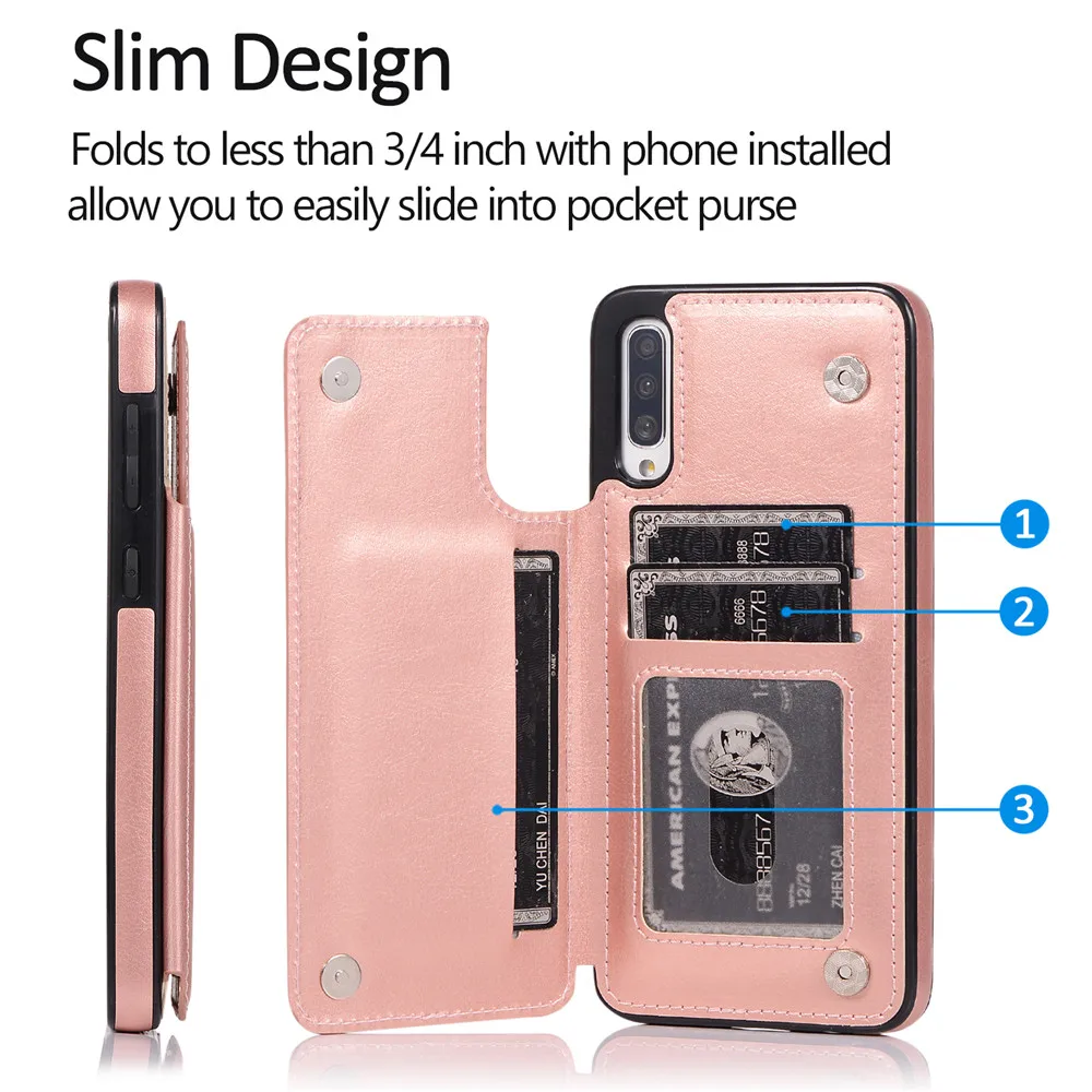 Luxury Leather Wallet Case For Samsung Galaxy A70 A70S A50 A50S A40 A30S A30 A20E A10E A10S M10 Card Slots Shockproof Flip Shell