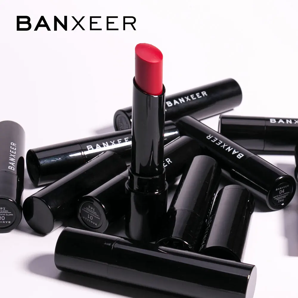 Матовая губная помада BANXEER 12 цветов стойкая увлажняющая гладкая водостойкая