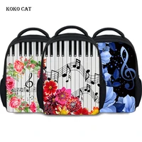 music piano notes flower printed children backpack mini school bags customizable music training institutions backpack enfant