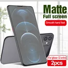 Матовое закаленное стекло без отпечатков пальцев для IPhone 12 Pro Max 12pro 12mini i12, защитная пленка на весь экран, матовое стекло, 2 шт.