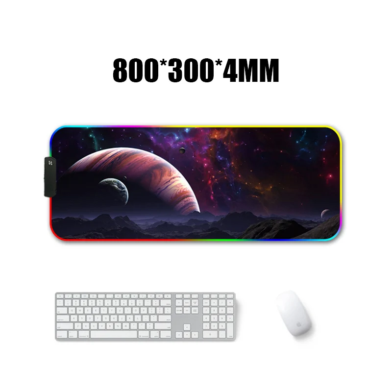 Светодиодный игровой коврик для мыши, RGB, негабаритный, светящийся, USB, светодиодный, с расширенной подсветкой, клавиатура, не скользит, одеяло, коврик для DOTA PUBG - Цвет: Color 4