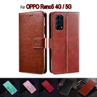 Чехол для OPPO Reno5 4G 5G чехол CPH2159 флип защитный чехол для телефона Funda для OPPO Reno 5 Чехол-Бумажник кожаный чехол-книжка Etui Hoesje