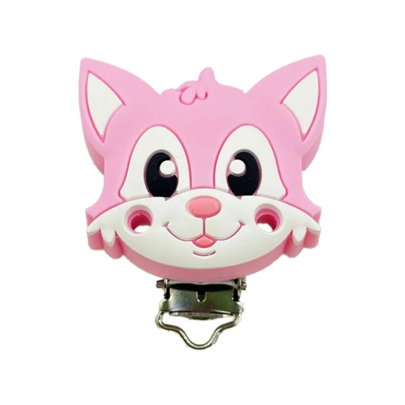 

Cartoon Animal Pacifier Clip Silicone Baby Teether Safe Clasp Dummy Chain Holder XX9E