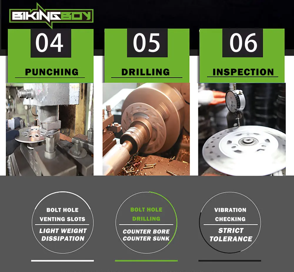 

BIKINGBOY Front Rear Brake Discs Rotors Disks + 5 Set Pads For Kawasaki Ninja ZX12R 04 05 ZX-12R ZX 1200 Motorcycle 300mm 230mm