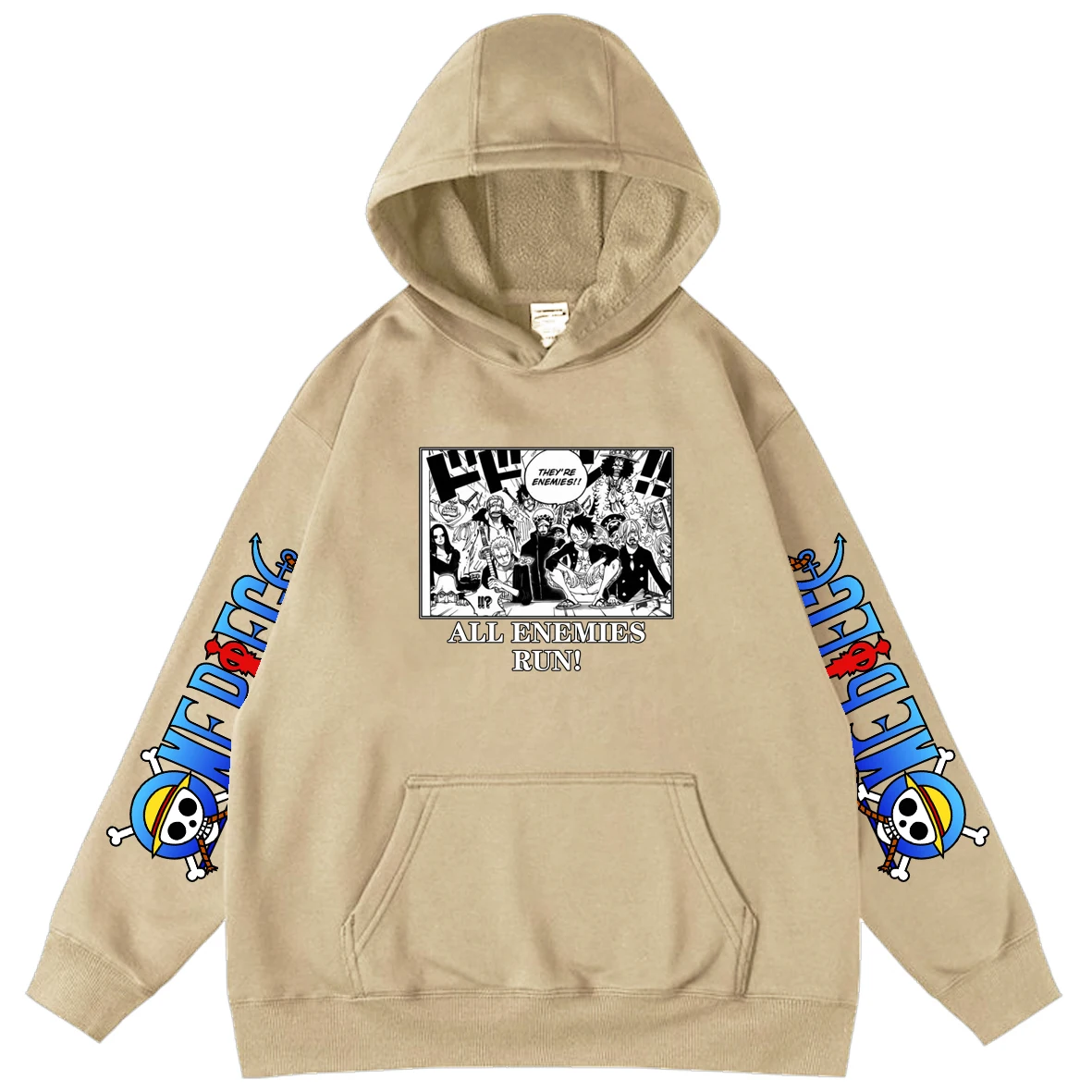 

One Piece Print Men's Hoodie Streetwear Unisex Japan Anime Oversized Sweatshirts Long Sleeve Pullover Hip Hop Clothing Tops