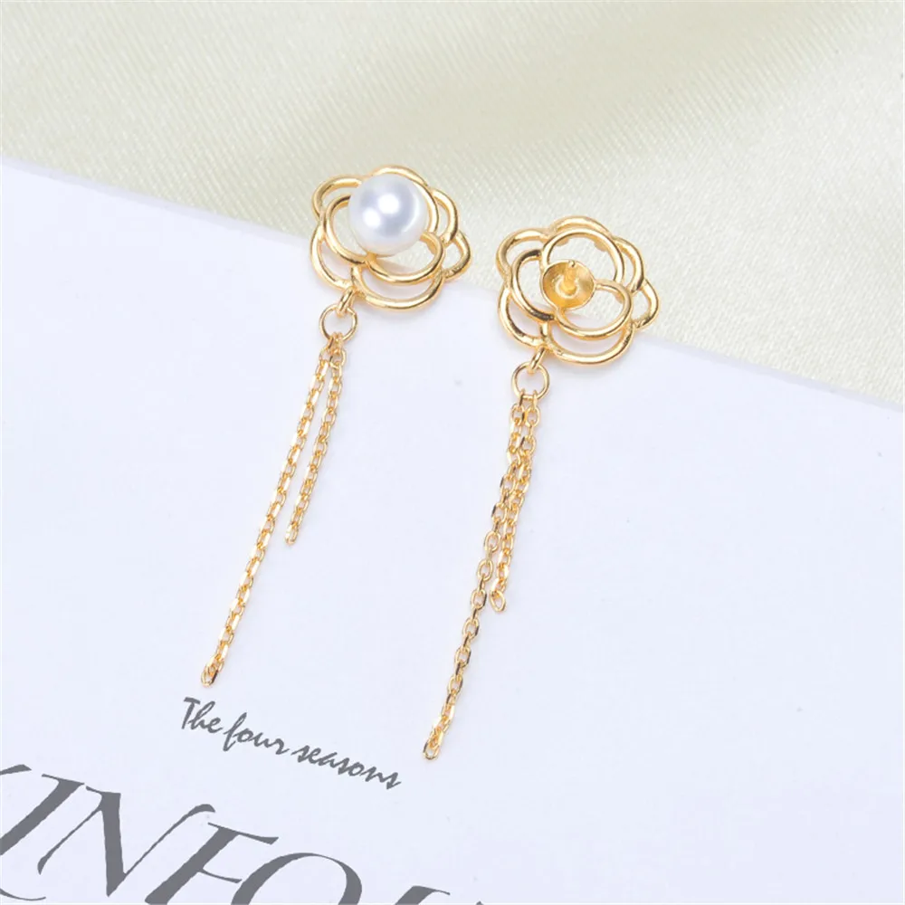 

925 Sterling Silver Plating Earrings Pearl Earrings Accessories Findings Earrings Jewelry Parts Fittings Mountings DIY Girl Gift