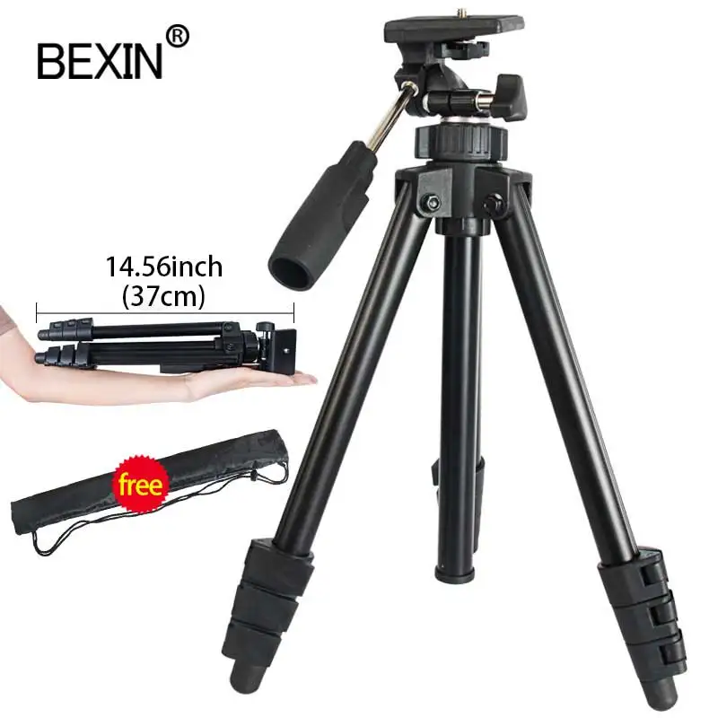 

Travel Accessories Aluminum portable lightweight Camera Tripod stand with 3 Way tripod head for Canon nikon slr Dslr camera
