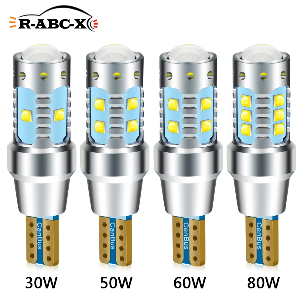 1 шт. 30 Вт/50 Вт/60 Вт/80 Вт T15 W16W XBD чипы 6/10/12/16SMD светодиодный Canbus без ошибок автомобиля