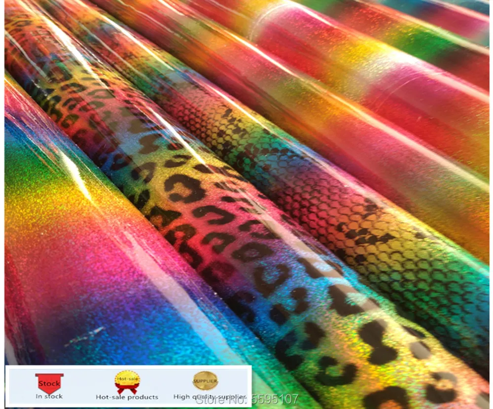 Градиентная Радужная мелкозернистая змеиная ткань для обуви сумки пояса