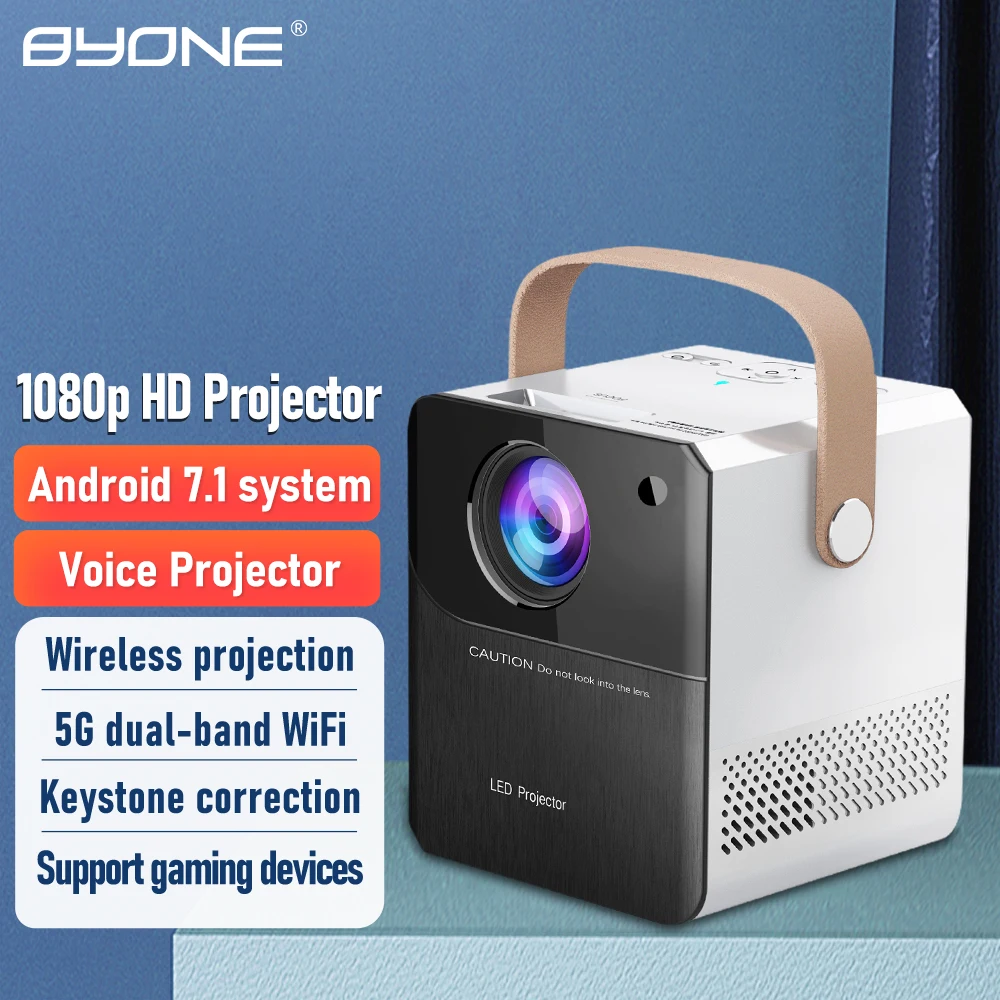 

Проектор светодиодный на Android, 8 + 50-60 Гц, 8000 лм, 1080P