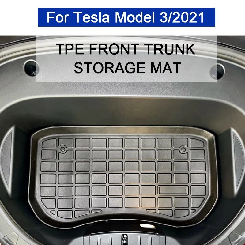 

Новая модель 3 автомобиль передний коврик для багажника для Tesla модель 3 2021 аксессуары TPE йога коврики Водонепроницаемый пригодно для перево...