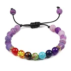 Браслет с 7 чакрами из натурального камня, 8 мм