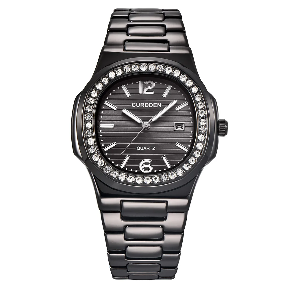 

Mens Luxury Brand Watches Stainless Steel Diamond Date Watch
