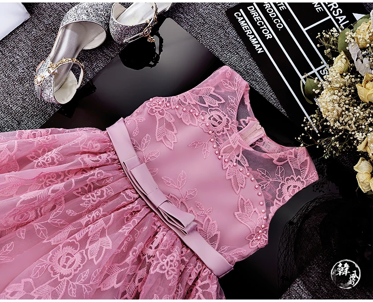 Кружевное платье для девочек от 3 до 14 лет Платье Летние платья высокого качества