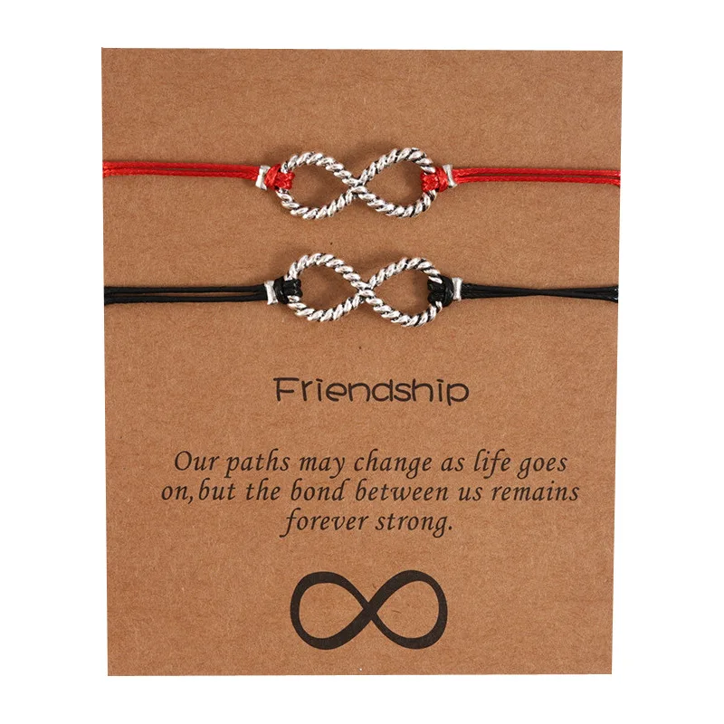 Очарование Новая дружба карта браслет творческая личность сплав 8-Характер