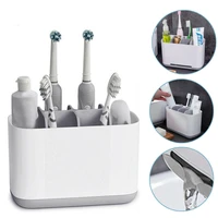 multi function bathroom storage box toothbrush holder shaving makeup brush electric teeth brush toothpaste holder organizer case