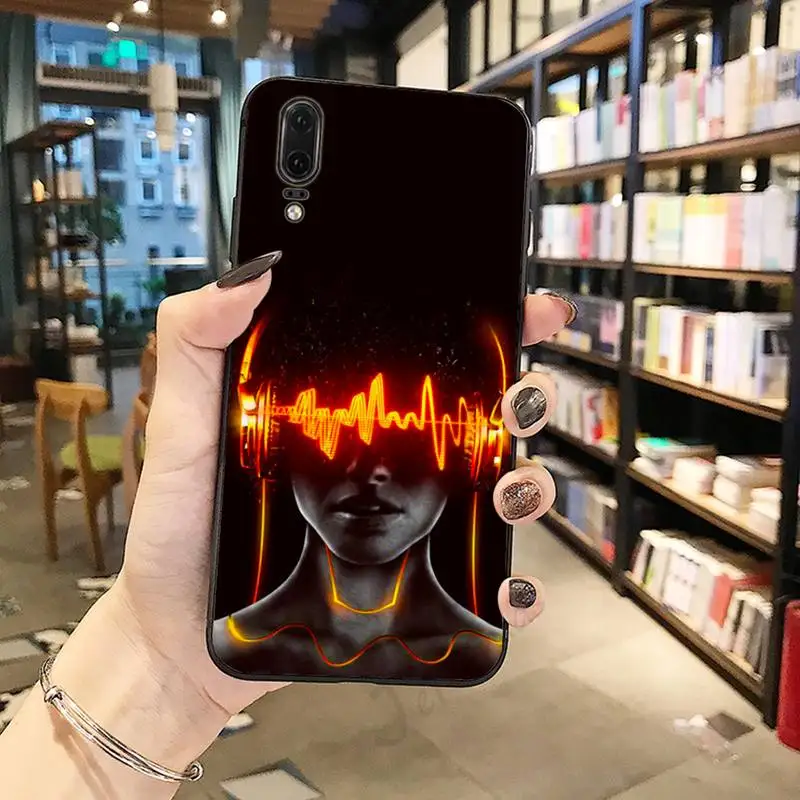 

ddj dj music design pattern high quality luxury Phone Case coque For Huawei honor Mate P 10 20 30 40 Pro 10i 9 10 20 8 x Lite