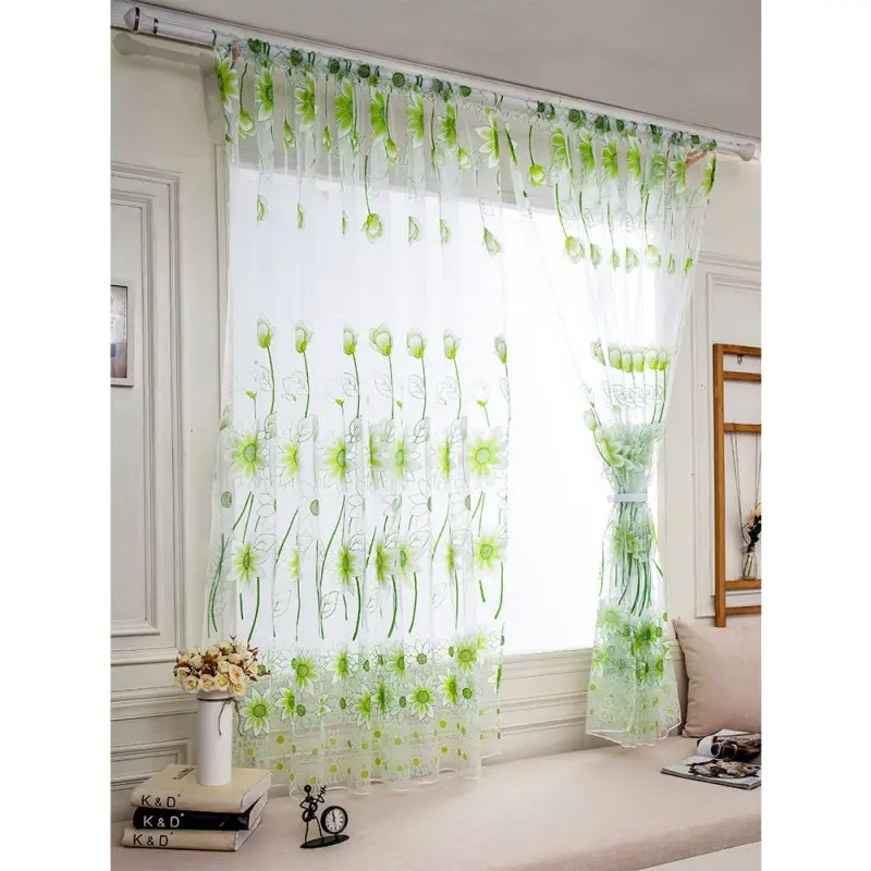 Напечатанные занавески на окна Z балконные выгорание кухонный продукт тюль