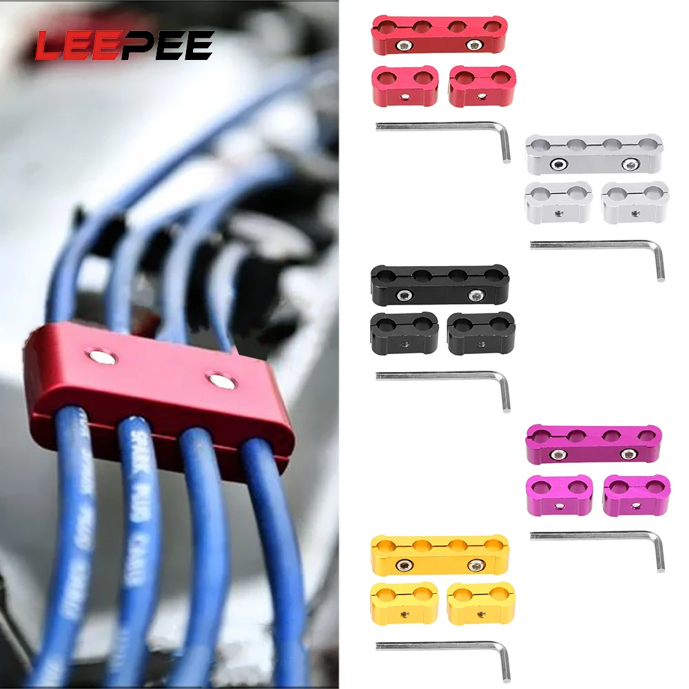 LEEPEE двигателя Свеча зажигания провода Сепаратор разделительный Зажим Комплект