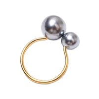 highlight pearl u shaped napkin ring wedding mouth cloth ring creative round napkin ring gray napkin buckle