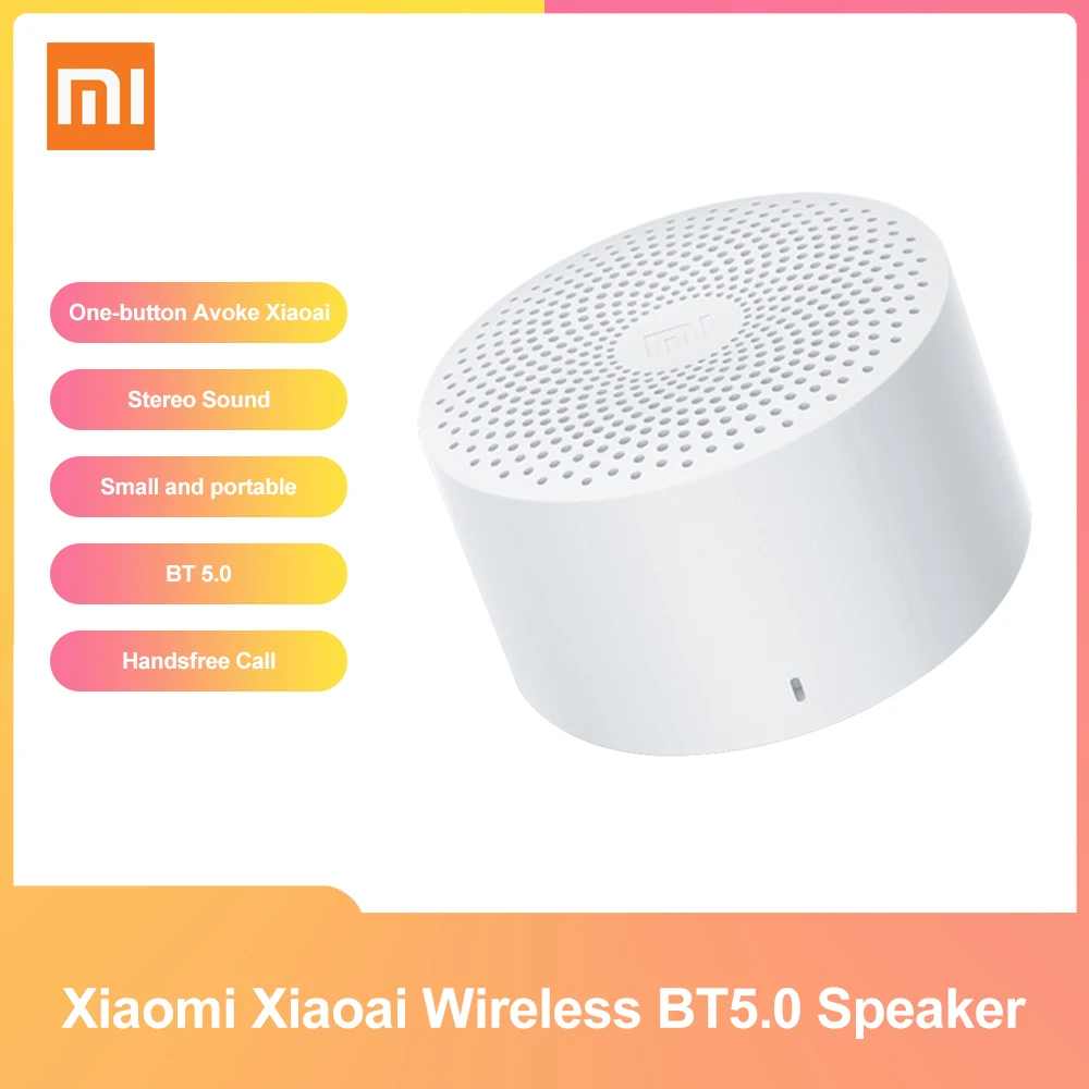 Портативный Bluetooth 5 0 динамик Xiaomi Xiaoai стерео звук с микрофоном громкая связь