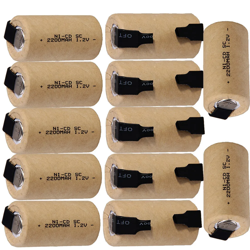 Отвертка электрическая дрель 12 шт. SC батарея ni cd 1 2 v 2200mah nicd аккумулятор внешний
