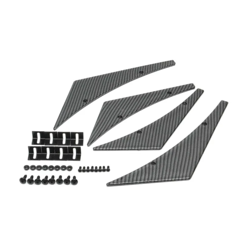 4 x углеродного волокна спортивный гоночный диффузор бампер ребра спойлер Canards
