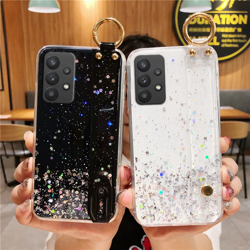 

Glitter Case For Samsung Galaxy A02 Case Epoxy Cover For Samsung A32 A52 A72 Coques A02S A12 A51 A71 A21S Back Cover A 51 A 71