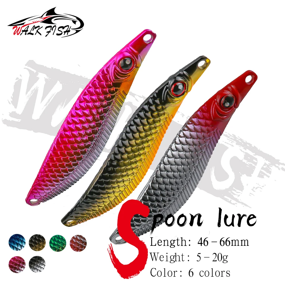 

WALK FISH искусственная Рыболовная Приманка 7 г 10 г, яркая искусственная рыболовная приманка, брендовая жесткая приманка для пресной воды, искус...