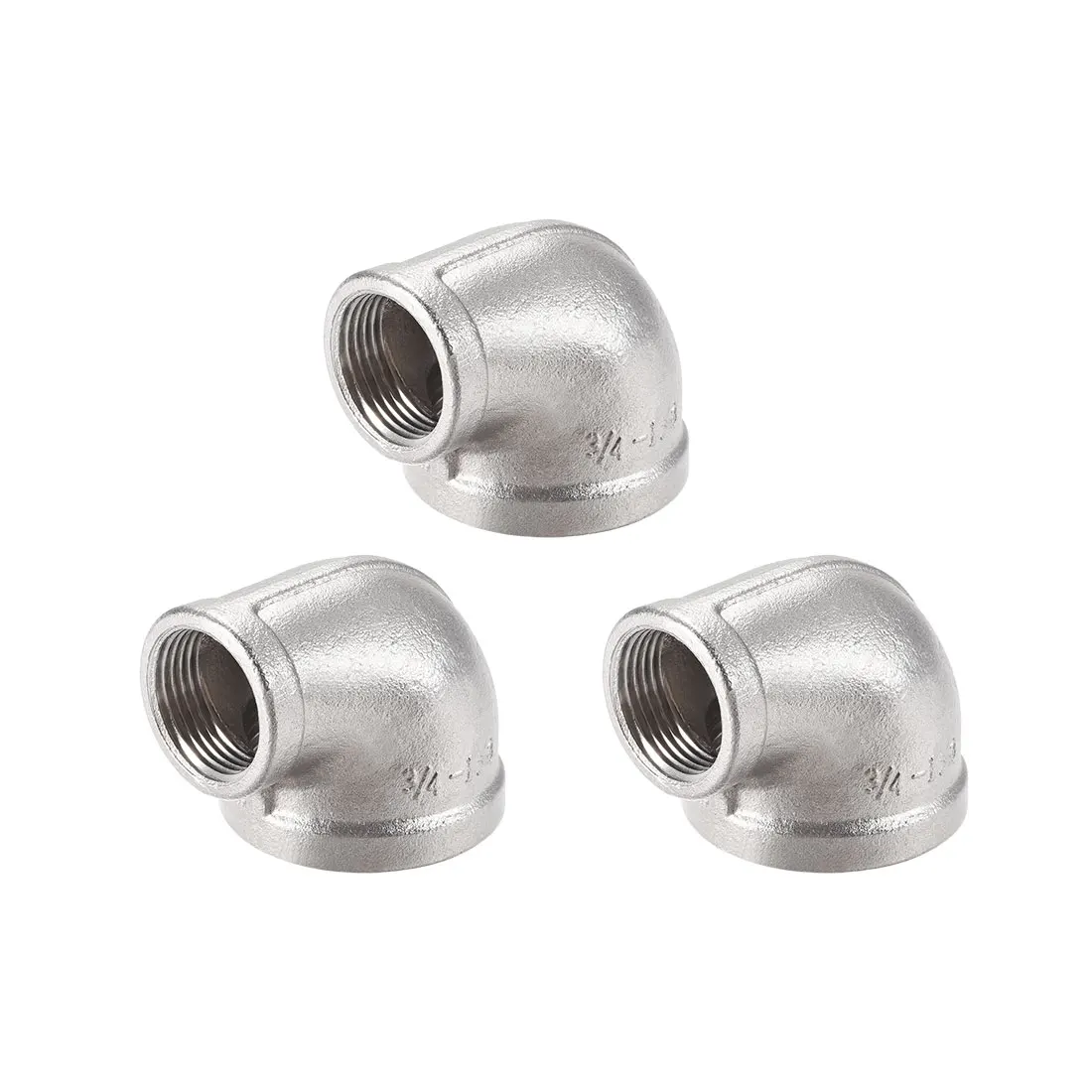 

uxcell 3pcs Stainless Steel 201 Cast Pipe Fitting 90 Degree Elbow 1-1/4BSPT Female X 3/4BSPT Female Thread