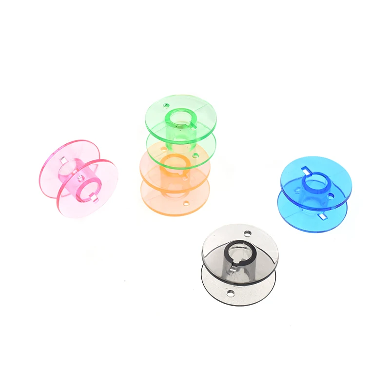 25 шт./компл. пустые бобины катушки для швейных машин цветной пластиковый чехол