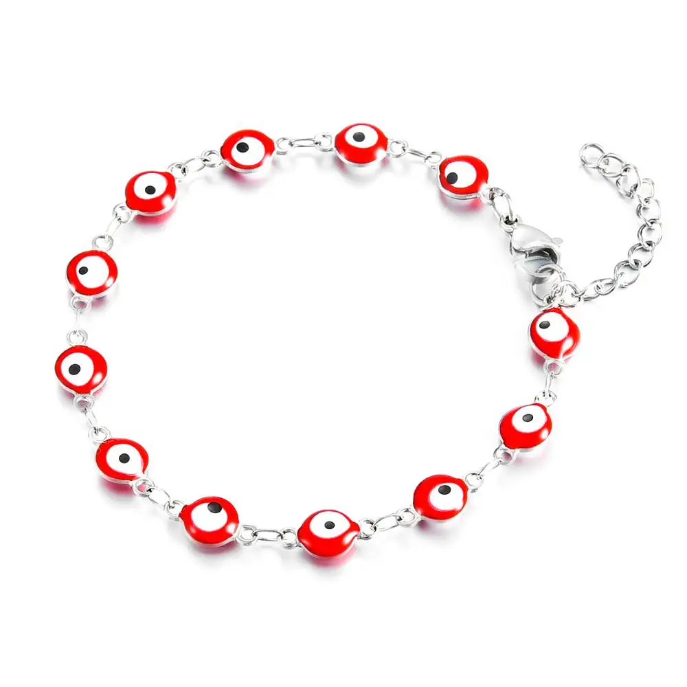 Браслет из нержавеющей стали с эмалью и бусинами женский браслет кулоном 6 мм