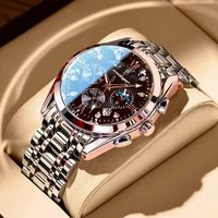 poedagar men watch top brand luxury sports quartz mens watches full steel waterproof luminous wristwatch mens relogio masculino
