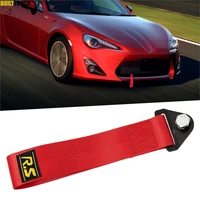 car tow strap towing rope belt heavy duty red tow rally sport drift hook front rear bumper racing rescue hauling tool styling