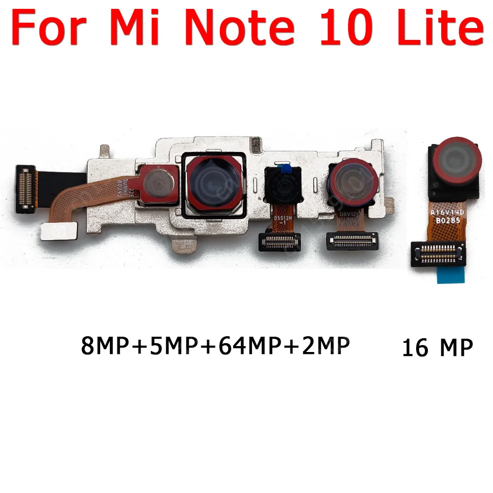 

Оригинальная передняя и задняя камера для Xiaomi Mi Note 10 Lite Note10, основная фронтальная селфи-камера, модуль, гибкие запасные части