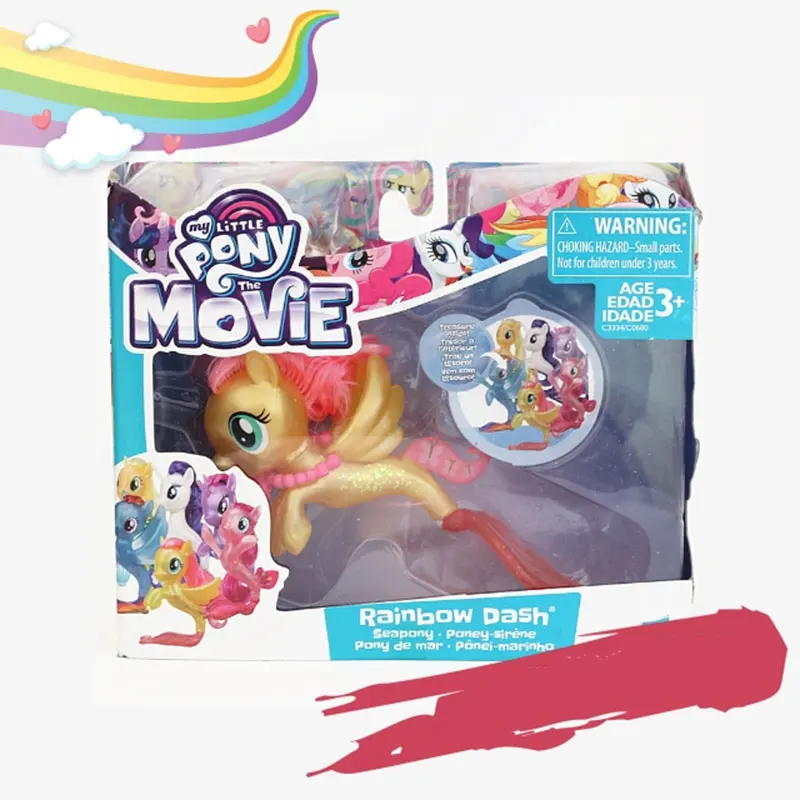 My Little Pony серия фильмов ПВХ Русалочка пони игрушка Твайлайт блеск радуга тире