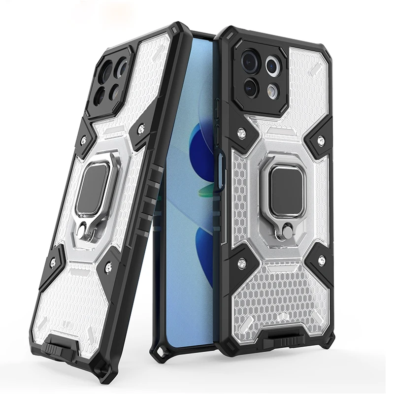 

Armor Magnetic Metal Case For Xiaomi Mi 11 Lite Transparent Ring Stand Phone Cover For Xiaomi 11 Lite Coque mi11 lite