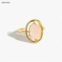 andywen 2020 925 sterling silver gold enamel fashion rings resizable rings sizable 2020 rock punk crystal jewelry 2020 new desig