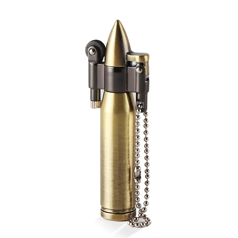 

Creative Metal Windproof Kerosene Lighter Portable with Hanging Chain Gift Smoking Accessories for Weed Cool Gift for Men