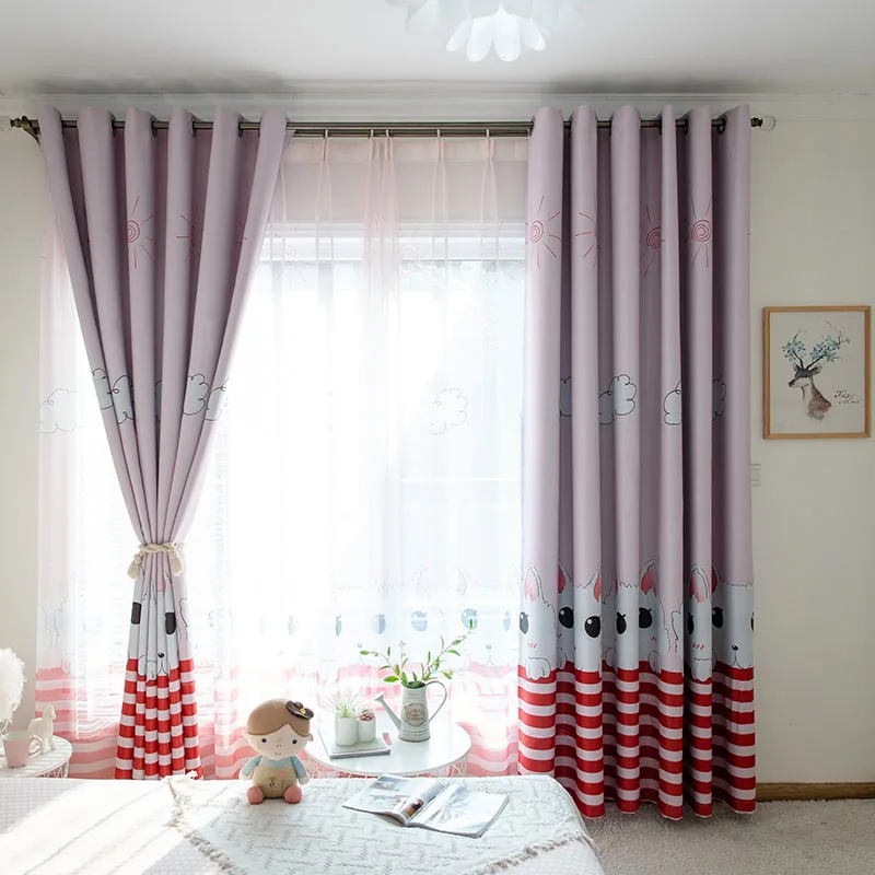 Мультфильм Шторы для Гостиная синие штаны с принтом &quotКот&quot шторы узором