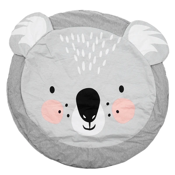 90cm-Koala Детский игровой коврик для малышей, Детский ковер для ползания, детское постельное белье, хлопковый игровой коврик с изображением животных, украшение для детской комнаты, 90 см - Цвет: 90cm-Koala