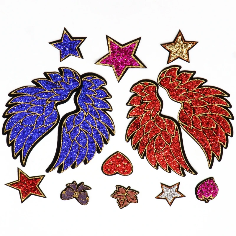 5 шт./лот новые патчи с блестками для свитера вышивка торт аппликация пакеты