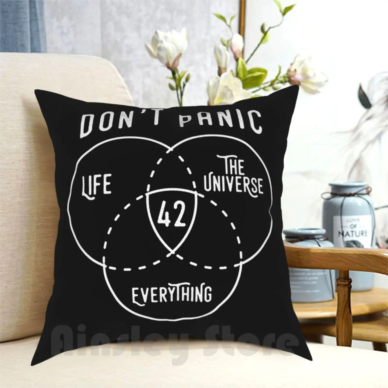 

42 The Answer To Life , Universe , And Everything. Pillow Case Printed Home Soft Throw Pillow Science Fiction Galaxy