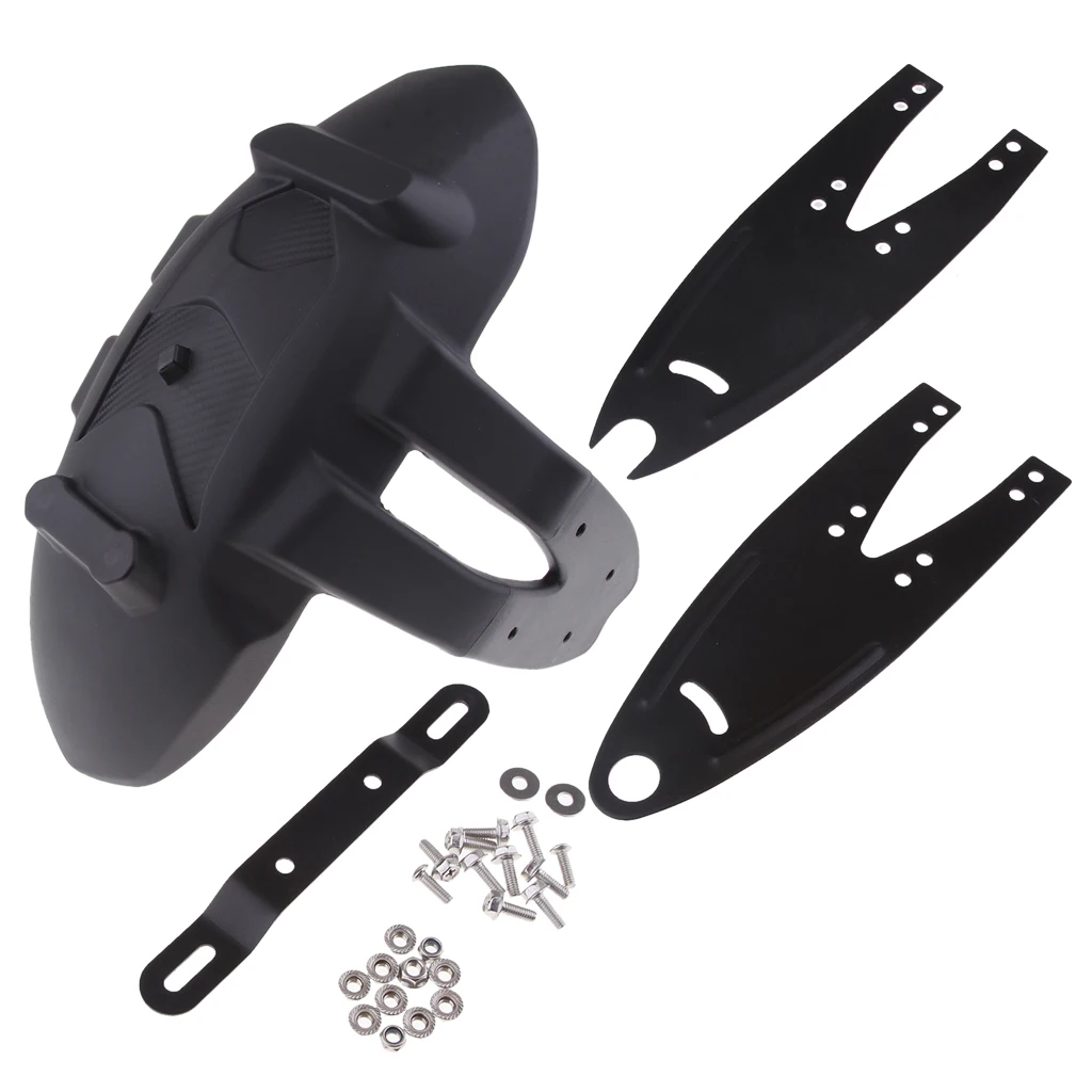 

Black Plastic Motorcycle Motorbike Rear Mud Guard With Mount Bracket #005
