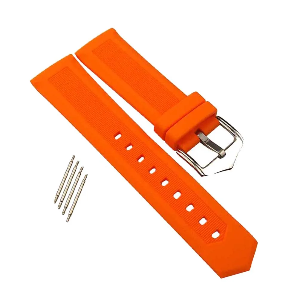 

Soft Silicone Waterproof Rubber Watchband Strap Belt 19/21/24mm + 4 Spring Bar