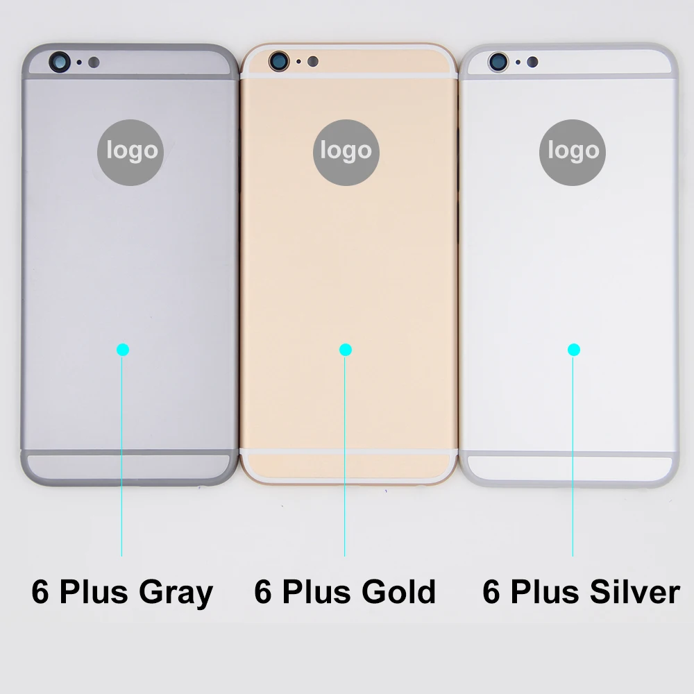Корпус Корпус для iPhone 6 plus задняя рамка Корпус батарея Крышка для iPhone 6S задняя дверь Чехол средняя рамка для замены с логотипом