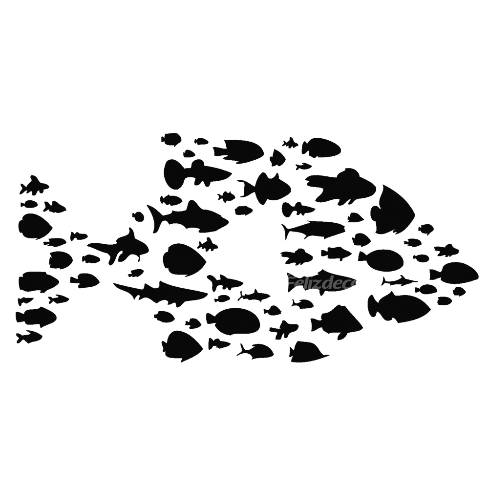 Орд рыбы Плавание свободно на морском дне кузовных наклеек наклейка окно или