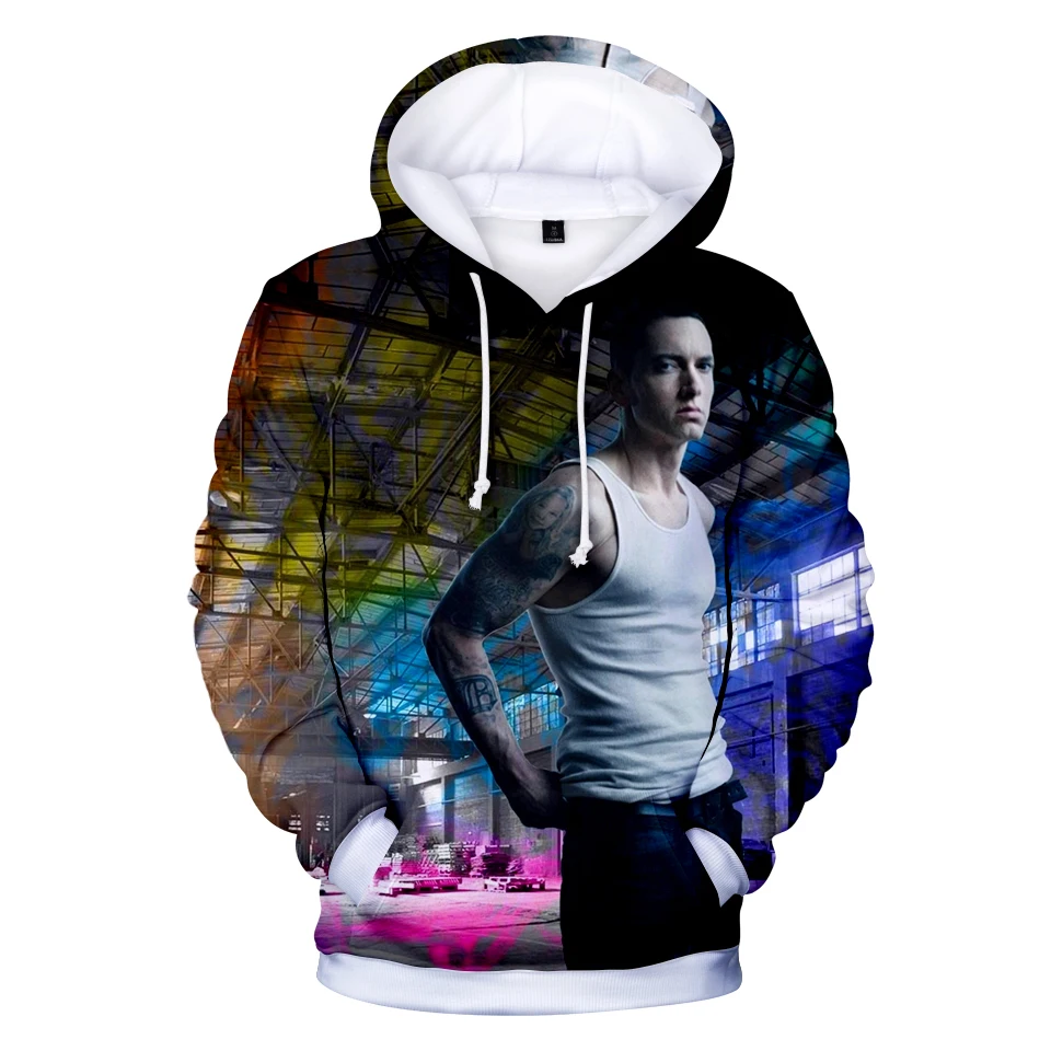 

Eminem Hoodies Famous Rapper Popular Hip-hop Hoodies Men / Women Long Sleeve Fashion 3D Print Hoody Casual Clothing Autumn