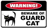 metal sign 12x16 beware of guard cattin wall sign retro iron painting vintage metal poster warning plaque art decor